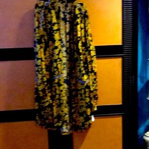 Free People black/floral print tunic top/mini dress